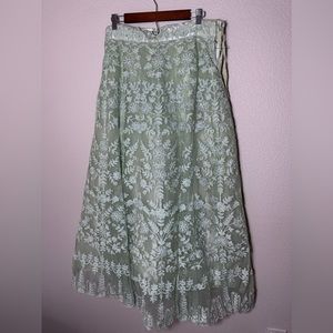 Pista green color lehenga medium to large size